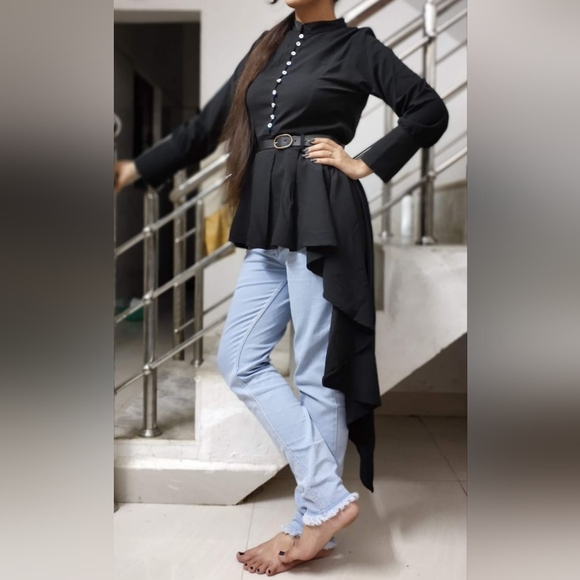 Black designer top - Picture 8 of 16